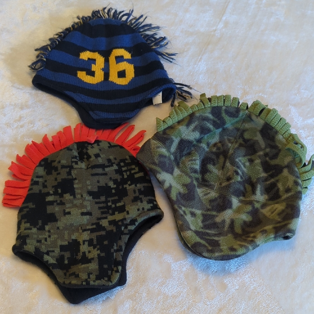 Bundle Of Three Boys Mohawk Hats